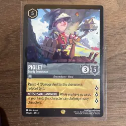 Disney Lorcana TCG - Piglet Sturdy Swordsman - 191/204 Ursula's Return Legendary - Image 1