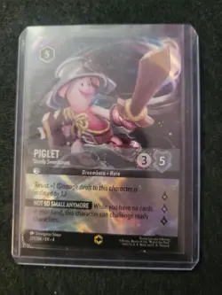 DISNEY Lorcana URSULA’S RETURN Enchanted Alternate Art PIGLET Sturdy Swordsman - Image 1