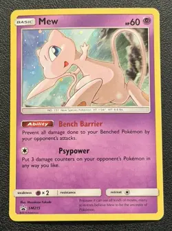 Pokemon Card Mew SM215 Black Star Promo Sun & Moon Near Mint Condition - Image 1