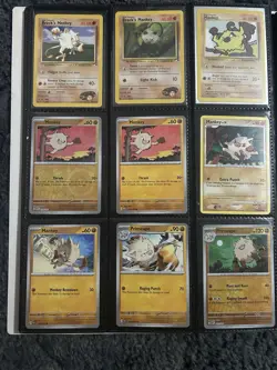 Pokemon Mankey Lot Of 9 Includes 4 Vintage Cards &2 Reverse Holos NM/LP - Image 1