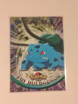 Bulbasaur #1 1999 Topps Pokemon TV 1 Topps Logo Pokemon Trading Card TCG 1999 NM - Image 1
