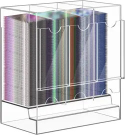 3-Slot Booster Pack Dispenser UV-Proof Acrylic Trading Card Storage Organizer - Image 1