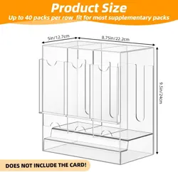 3-Slot Booster Pack Dispenser UV-Proof Acrylic Trading Card Storage Organizer - Image 2