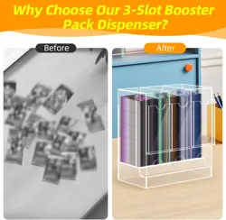 3-Slot Booster Pack Dispenser UV-Proof Acrylic Trading Card Storage Organizer - Image 4