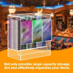 3-Slot Booster Pack Dispenser UV-Proof Acrylic Trading Card Storage Organizer - Image 5