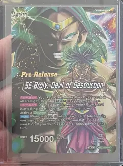 SS Broly, Devil of Destruction - Critical Blow Pre-Release Cards (DBS-B22PRE) - Image 1
