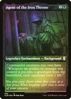 MTG AGENT OF THE IRON THRONE ETCHED FOIL Battle for Baldur's Gate NM - Image 1
