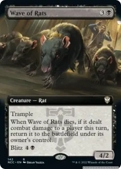 Wave of Rats (Extended Art) [NCC - 142] - NM [Normal] TCG MTG - Image 1