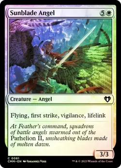 Sunblade Angel FOIL - 0061 - Common - Commander Masters CMM MTG - Image 1