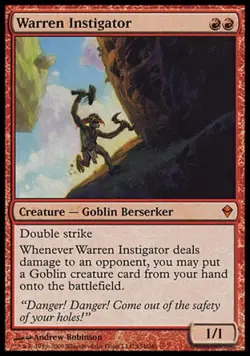 MTG English Warren Instigator NM Normal Zendikar - Image 1