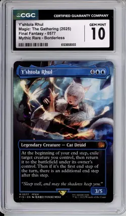 CGC 10 Y'shtola Rhul Final Fantasy Magic The Gathering Borderless Mythic 0557 - Image 1