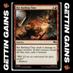 Bot Bashing Time - 0085 - C - Foil - TMNT - MTG - NM/M - Image 1