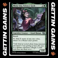 Mona Lisa, Science Geek - 0123 - UC - Foil - TMNT - MTG - NM/M - Image 1