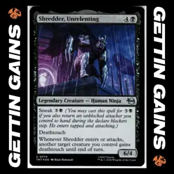 Shredder, Unrelenting - 0074 - UC - Foil - TMNT - MTG - NM/M - Image 1