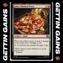Spicy Oatmeal Pizza - 0109 - UC - Foil - TMNT - MTG - NM/M - Image 1