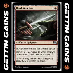 Hard-Won Jitte - 0091 - UC - Foil - TMNT - MTG - NM/M - Image 1