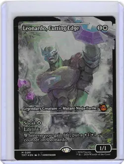 Leonardo Cutting Edge #281 Foil - Teenage Mutant Ninja Turtles - TMNT - MTG Mint - Image 1
