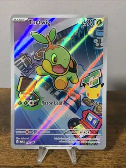 2026 Turtwig First Partner Illustration Rare Promo 040 - 30th Anniversary - NM - Image 1