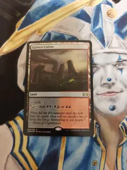 Graven Cairns FOIL MTG Double Masters Rare Land NM-M Pack Fresh x1 SC1 - Image 2