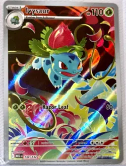 Pokemon Ivysaur 134/132 Me01: Mega Evolution Illustration Rare HOLO ART Rare NM - Image 2