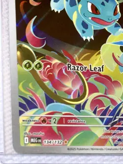 Pokemon Ivysaur 134/132 Me01: Mega Evolution Illustration Rare HOLO ART Rare NM - Image 5