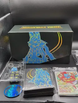 Opened Pokemon TCG Mega Evolutions Lucario ETB - WITH Sealed Riolu Promo - Image 1