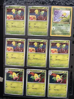 Pokemon TCG Bellsprout Lot Of 9 Includes 1 Vintage & 2 Reverse Holos As Pictured - Image 1