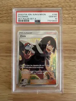 2020 Pokemon Indonesian Sky Ruler Set A FA Zinnia PSA 10 - Image 1