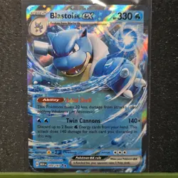 BLASTOISE EX 009/165 DOUBLE RARE 151 POKEMON NM/M - Image 1
