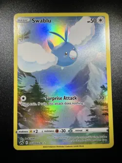 Pokemon Swablu GG27/GG70 Crown Zenith Galarian Gallery Ultra Rare Holo - Image 1