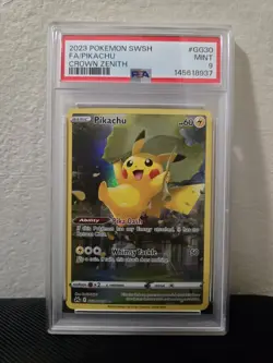 Pokemon Pikachu GG30/GG70 Crown Zenith Galarian Gallery Ultra Rare Holo PSA 9 - Image 1
