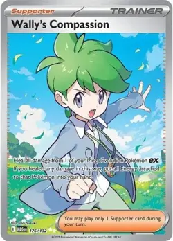 1x Wally's Compassion (#176/132) - Holofoi NM Eng Pokemon - ME01: Mega Evolution - Image 1