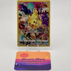 Pokemon TCG Pikachu Secret Rare Full Art Holo 160/159 Crown Zenith - Image 1