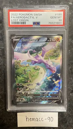 Aerodactyl V Alternate Art - PSA 10 GEM MINT - Pokemon Lost Origin 180/196 - Image 3