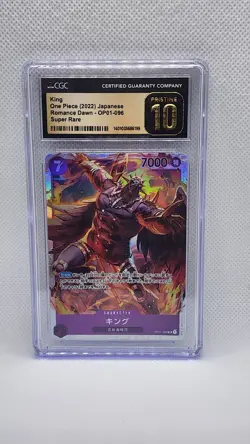 Bandai King One Piece CCG Romance Dawn OP01-096 Super Rare CGC Pristine 10 - Image 1