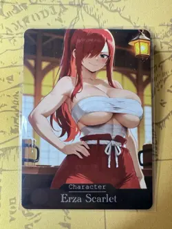 Erza Scarlet Fairy Tail ACG Goddess Story Waifu Anime Custom Card - Image 1