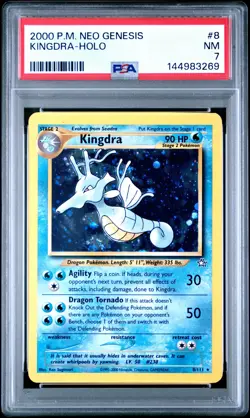 2000 POKEMON NEO GENESIS #8 KINGDRA-HOLO PSA 7 - Image 1