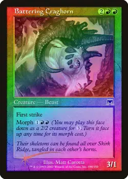 Battering Craghorn FOIL Onslaught PLD Red Common MAGIC MTG CARD ABUGames - Image 1