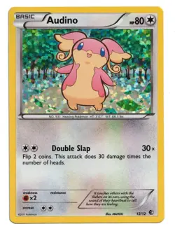 Pokemon Card: Audino HOLO 12/12 McDonalds Promo Rare! GD - Image 1