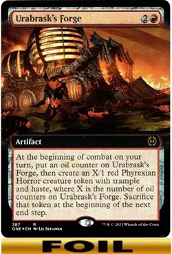 1x - Urabrask's Forge - FOIL EXTENDED ART - Phyrexia: All Will Be One - NM MTG - Image 1