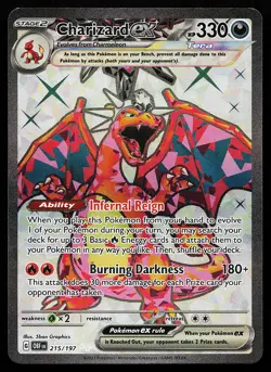 Charizard ex 215/197 Ultra Rare Obsidian Flames Pokemon Card - Image 1