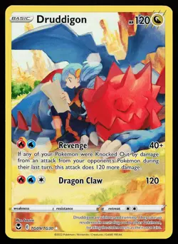 Druddigon TG09/TG30 Ultra Rare Silver Tempest Pokemon Card - Image 1