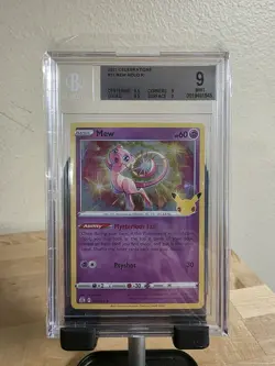 Pokemon TCG Mew Holo Rare Card 11/25 Celebrations BGS 9 Mint - Image 1