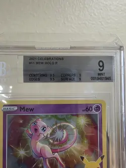 Pokemon TCG Mew Holo Rare Card 11/25 Celebrations BGS 9 Mint - Image 2