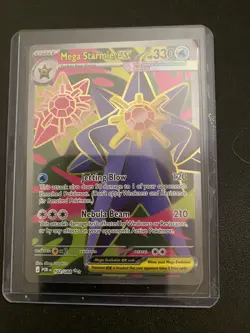 Pokemon Mega Starmie ex 102/088 Perfect Order Holo Card w/ Top Loader - Image 1
