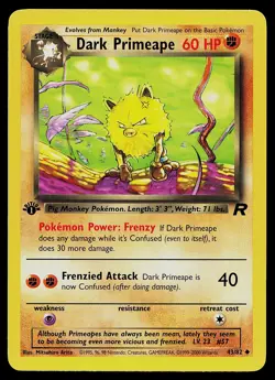 Pokemon Card - Dark Primeape Team Rocket 43/82 Uncommon 1st Edition - Image 1