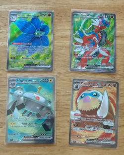 Pokemon Card Lot 4 Full Art EX Lot Glimmora, Koraidon, Magnezone, Mamoswine sar - Image 1