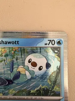 Pokemon Miscut Error Card Oshawott Holo WHT Misprint 021/086 Alignment Dot - Image 2