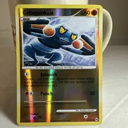 Pokemon TCG Croagunk Holo Arceus Card 61/99 Tomokazu Komiya Platinum - Image 1