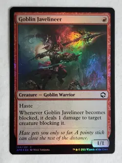 Goblin Javelineer 144 Adventures in the Forgotten Realms Foil Magic the Gatherig - Image 1